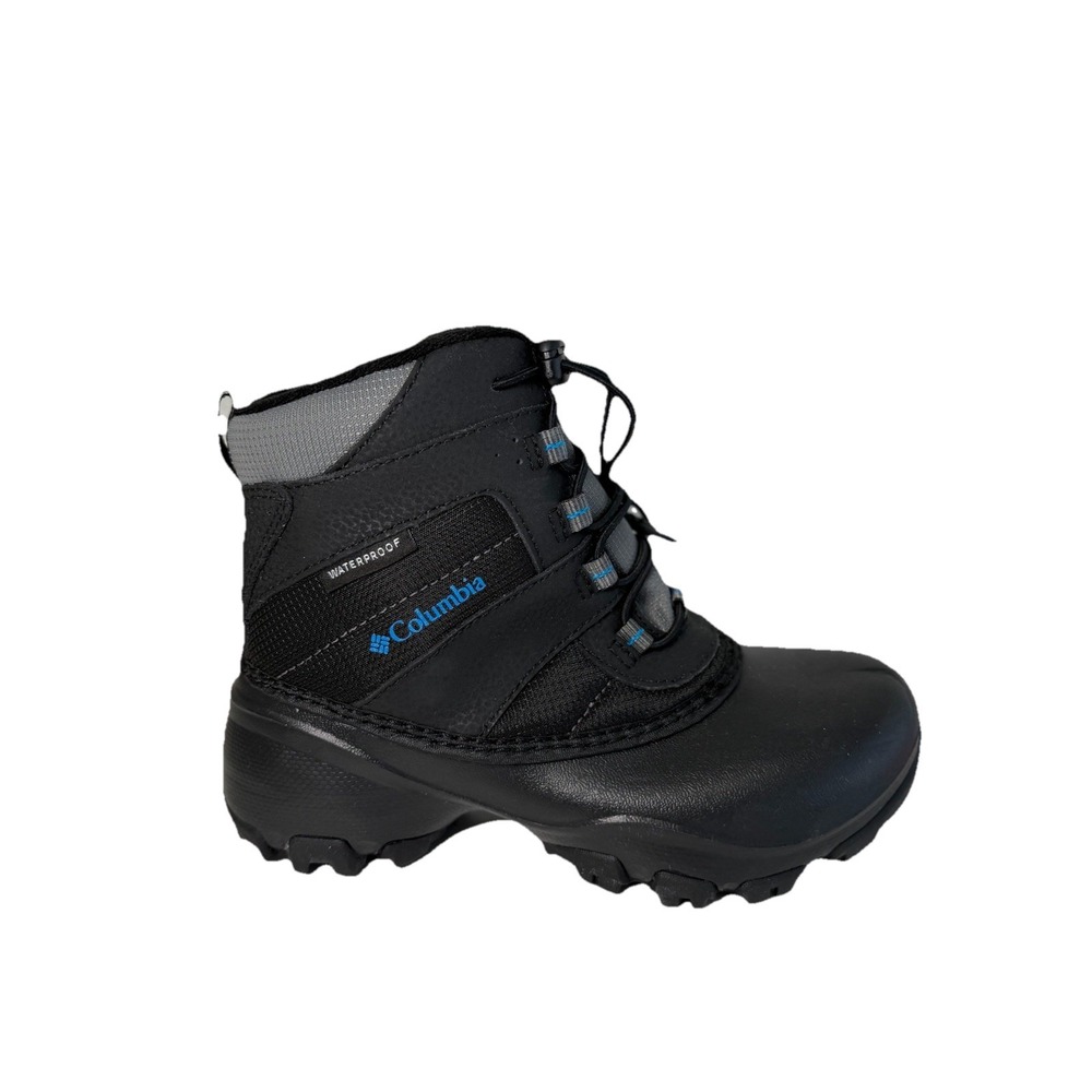 Columbia Youth Bugaboot Plus IV Omni-Heat‎ Boot- Black/Blue Boys Size 1Y NO BOX